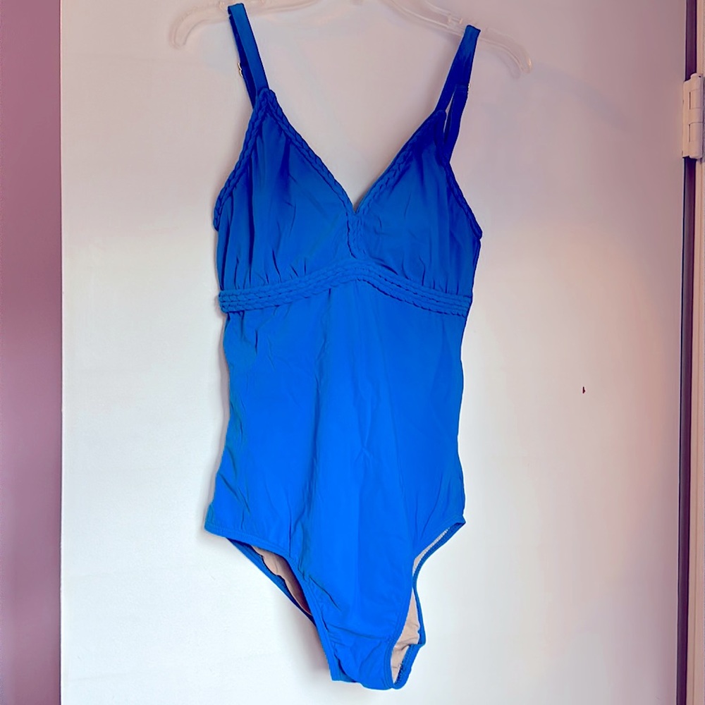 Light royal blue one piece bathing suit